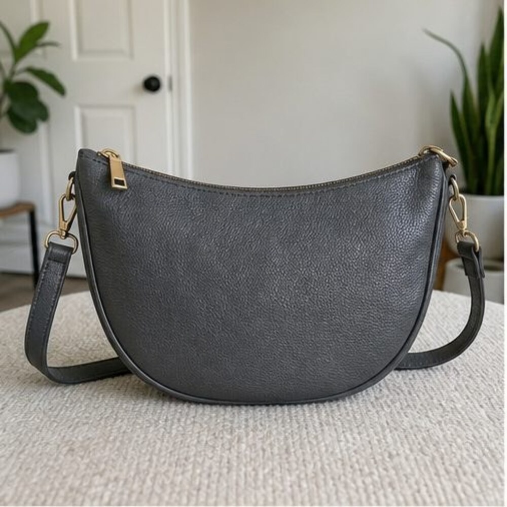 Tan Zip Crossbody Bag
